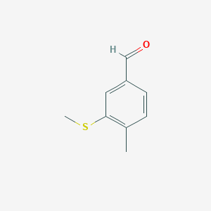molecular formula C9H10OS B3259216 4-Methyl-3-(methylthio)benzaldehyde CAS No. 315188-40-0