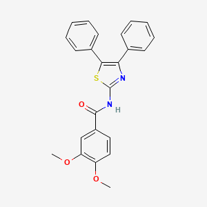 molecular formula C24H20N2O3S B3259236 N-(4,5-diphenyl-1,3-thiazol-2-yl)-3,4-dimethoxybenzamide CAS No. 315232-43-0