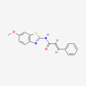 molecular formula C17H14N2O2S B3259242 (2E)-N-(6-methoxy-1,3-benzothiazol-2-yl)-3-phenylprop-2-enamide CAS No. 315239-74-8
