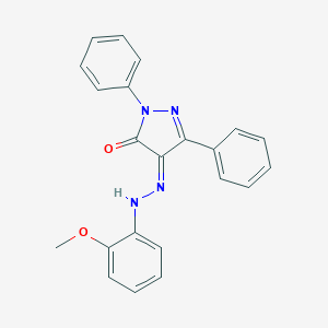 (4Z)-4-[(2-methoxyphenyl)hydrazinylidene]-2,5-diphenylpyrazol-3-one