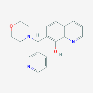 molecular formula C19H19N3O2 B3259263 7-[Morpholin-4-yl(pyridin-3-yl)methyl]quinolin-8-ol CAS No. 315697-68-8