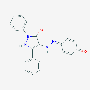 molecular formula C21H16N4O2 B325927 4-[2-(4-oxocyclohexa-2,5-dien-1-ylidene)hydrazinyl]-2,5-diphenyl-1H-pyrazol-3-one 