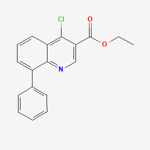 molecular formula C18H14ClNO2 B3259272 Ethyl 4-chloro-8-phenylquinoline-3-carboxylate CAS No. 31602-10-5