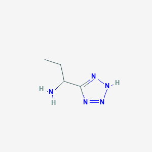 molecular formula C4H9N5 B3259278 1-(1H-1,2,3,4-tetrazol-5-yl)propan-1-amine CAS No. 31603-03-9