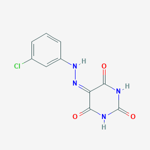 molecular formula C10H7ClN4O3 B325931 5-[(3-chlorophenyl)hydrazinylidene]-1,3-diazinane-2,4,6-trione 