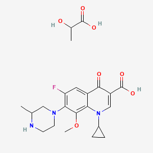 molecular formula C22H28FN3O7 B3259327 Gatifloxacin lactate CAS No. 316819-33-7