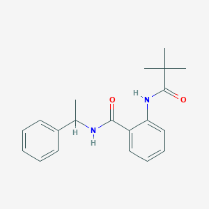 2-[(2,2-dimethylpropanoyl)amino]-N-(1-phenylethyl)benzamide