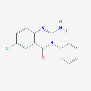 molecular formula C14H10ClN3O B3259369 2-Amino-6-chloro-3-phenylquinazolin-4(3H)-one CAS No. 31797-23-6