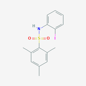 molecular formula C15H16INO2S B325939 N-(2-iodophenyl)-2,4,6-trimethylbenzenesulfonamide 