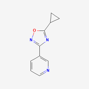 molecular formula C10H9N3O B3259395 3-(5-Cyclopropyl-1,2,4-oxadiazol-3-yl)pyridine CAS No. 31827-43-7