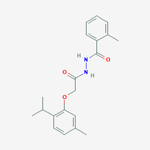 molecular formula C20H24N2O3 B325945 N'-[(2-isopropyl-5-methylphenoxy)acetyl]-2-methylbenzohydrazide 