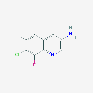 molecular formula C9H5ClF2N2 B3259457 7-Chloro-6,8-difluoroquinolin-3-amine CAS No. 318684-44-5