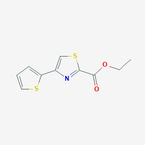 molecular formula C10H9NO2S2 B3259476 Ethyl 4-(thiophen-2-yl)thiazole-2-carboxylate CAS No. 31877-32-4