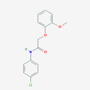 molecular formula C15H14ClNO3 B325948 N-(4-chlorophenyl)-2-(2-methoxyphenoxy)acetamide 