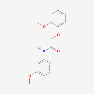 molecular formula C16H17NO4 B325951 2-(2-methoxyphenoxy)-N-(3-methoxyphenyl)acetamide 