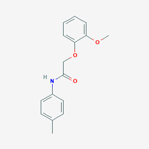 molecular formula C16H17NO3 B325952 2-(2-methoxyphenoxy)-N-(4-methylphenyl)acetamide 