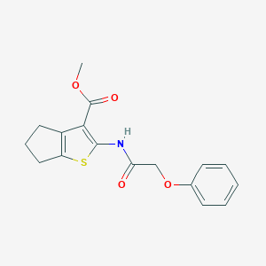 molecular formula C17H17NO4S B325961 methyl 2-[(phenoxyacetyl)amino]-5,6-dihydro-4H-cyclopenta[b]thiophene-3-carboxylate 