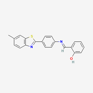 molecular formula C21H16N2OS B3259613 alpha-(4-(6-Methyl-2-benzothiazolyl)phenylimino)-O-cresol CAS No. 321555-60-6