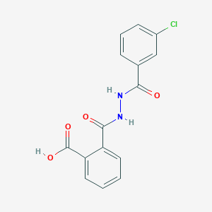 molecular formula C15H11ClN2O4 B325965 2-{[2-(3-Chlorobenzoyl)hydrazino]carbonyl}benzoic acid 