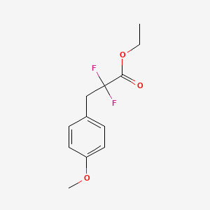 molecular formula C12H14F2O3 B3259651 2,2-二氟-3-(4-甲氧基苯基)丙酸乙酯 CAS No. 321856-71-7