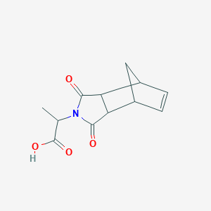 molecular formula C12H13NO4 B3259730 2-(1,3-dioxo-1,3,3a,4,7,7a-hexahydro-2H-4,7-methanoisoindol-2-yl)propanoic acid CAS No. 32392-54-4