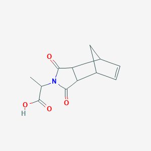 molecular formula C12H13NO4 B3259730 2-(1,3-dioxo-1,3,3a,4,7,7a-hexahydro-2H-4,7-methanoisoindol-2-yl)propanoic acid 