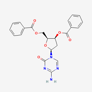 molecular formula C22H20N4O6 B3259734 [(2S,3S,5S)-5-(4-Amino-2-oxo-1,3,5-triazin-1-yl)-3-benzoyloxyoxolan-2-yl]methyl benzoate CAS No. 324018-62-4
