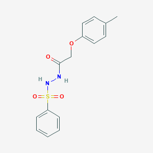 molecular formula C15H16N2O4S B325974 2-(4-methylphenoxy)-N'-(phenylsulfonyl)acetohydrazide 
