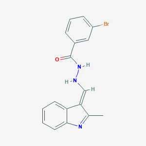3-bromo-N'-[(E)-(2-methylindol-3-ylidene)methyl]benzohydrazide
