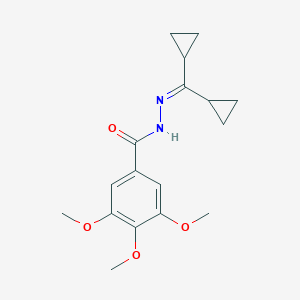 molecular formula C17H22N2O4 B325984 N'-(dicyclopropylmethylene)-3,4,5-trimethoxybenzohydrazide 