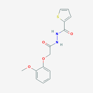 molecular formula C14H14N2O4S B325991 N'-[2-(2-methoxyphenoxy)acetyl]-2-thiophenecarbohydrazide 