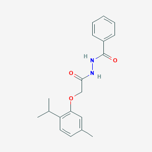 molecular formula C19H22N2O3 B325992 N'-benzoyl-2-(2-isopropyl-5-methylphenoxy)acetohydrazide 
