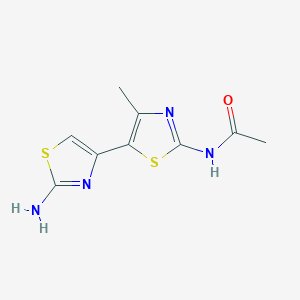 molecular formula C9H10N4OS2 B3259924 N-(2-Amino-4'-methyl-[4,5'-bithiazol]-2'-yl)acetamide CAS No. 32558-17-1