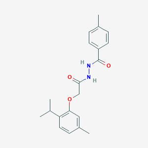 molecular formula C20H24N2O3 B325993 2-(2-isopropyl-5-methylphenoxy)-N'-(4-methylbenzoyl)acetohydrazide 