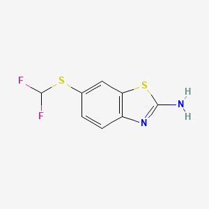 molecular formula C8H6F2N2S2 B3259947 6-[(Difluoromethyl)sulfanyl]-1,3-benzothiazol-2-amine CAS No. 325731-49-5