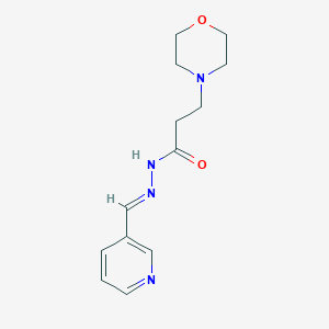 molecular formula C13H18N4O2 B3259955 (E)-3-morpholino-N'-(pyridin-3-ylmethylene)propanehydrazide CAS No. 325775-51-7