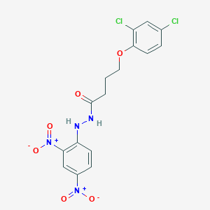molecular formula C16H14Cl2N4O6 B325996 4-(2,4-dichlorophenoxy)-N'-(2,4-dinitrophenyl)butanehydrazide 