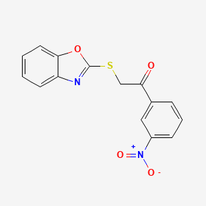 molecular formula C15H10N2O4S B3259969 2-(1,3-Benzoxazol-2-ylsulfanyl)-1-(3-nitrophenyl)ethanone CAS No. 325851-60-3