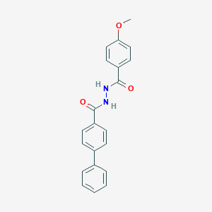 molecular formula C21H18N2O3 B325998 N'-(4-methoxybenzoyl)-4-biphenylcarbohydrazide 