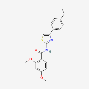 molecular formula C20H20N2O3S B3259989 (E)-N-(4-(4-ethylphenyl)thiazol-2(3H)-ylidene)-2,4-dimethoxybenzamide CAS No. 325977-94-4