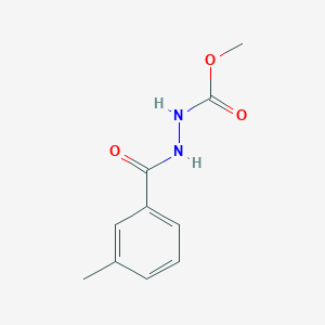 molecular formula C10H12N2O3 B325999 Methyl 2-(3-methylbenzoyl)hydrazinecarboxylate 