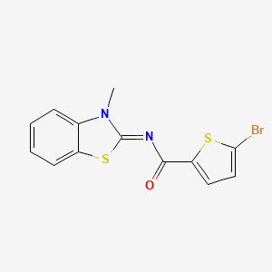 molecular formula C13H9BrN2OS2 B3259999 5-bromo-N-(3-methyl-1,3-benzothiazol-2-ylidene)thiophene-2-carboxamide CAS No. 325986-88-7