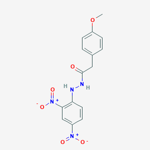 molecular formula C15H14N4O6 B326000 N'-(2,4-Dinitrophenyl)-2-(4-methoxyphenyl)acetohydrazide 
