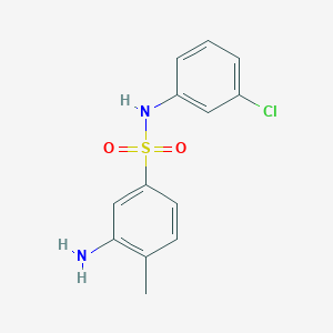 molecular formula C13H13ClN2O2S B3260006 3-Amino-N-(3-chloro-phenyl)-4-methyl-benzenesulfonamide CAS No. 326023-04-5