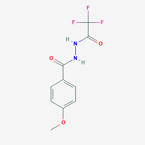 molecular formula C10H9F3N2O3 B326001 4-methoxy-N'-(trifluoroacetyl)benzohydrazide 