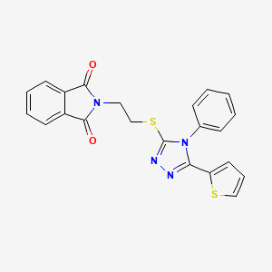 2-[2-[(4-Phenyl-5-thiophen-2-yl-1,2,4-triazol-3-yl)sulfanyl]ethyl]isoindole-1,3-dione