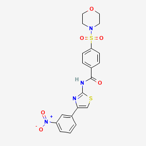 molecular formula C20H18N4O6S2 B3260065 4-(morpholinosulfonyl)-N-(4-(3-nitrophenyl)thiazol-2-yl)benzamide CAS No. 326907-69-1