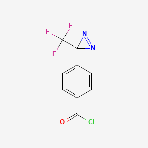 molecular formula C9H4ClF3N2O B3260068 4-(3-三氟甲基-3H-二氮杂环-3-基)苯甲酰氯 CAS No. 326923-35-7