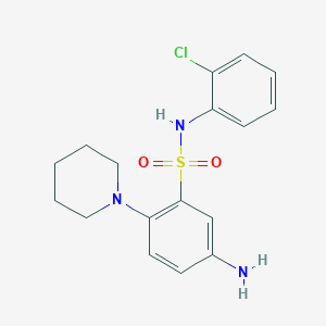 molecular formula C17H20ClN3O2S B3260088 5-氨基-N-(2-氯苯基)-2-哌啶-1-基-苯磺酰胺 CAS No. 327072-89-9