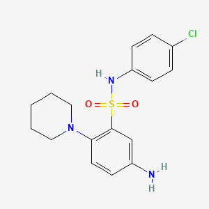 molecular formula C17H20ClN3O2S B3260096 5-Amino-N-(4-chloro-phenyl)-2-piperidin-1-yl-benzenesulfonamide CAS No. 327079-49-2